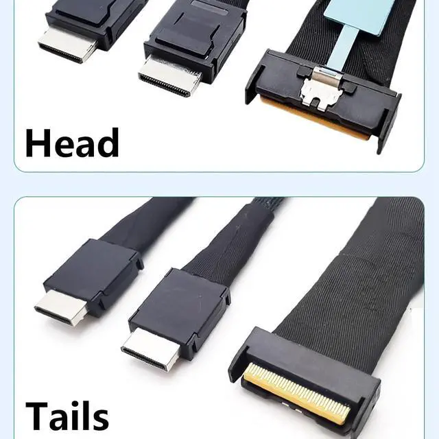 Alt view image 4 of 7 - 8i 74Pin to Two 8611 Interfaces Conversion Adapter Cable Extender Cord for Hard Disk Server Cable 50CM