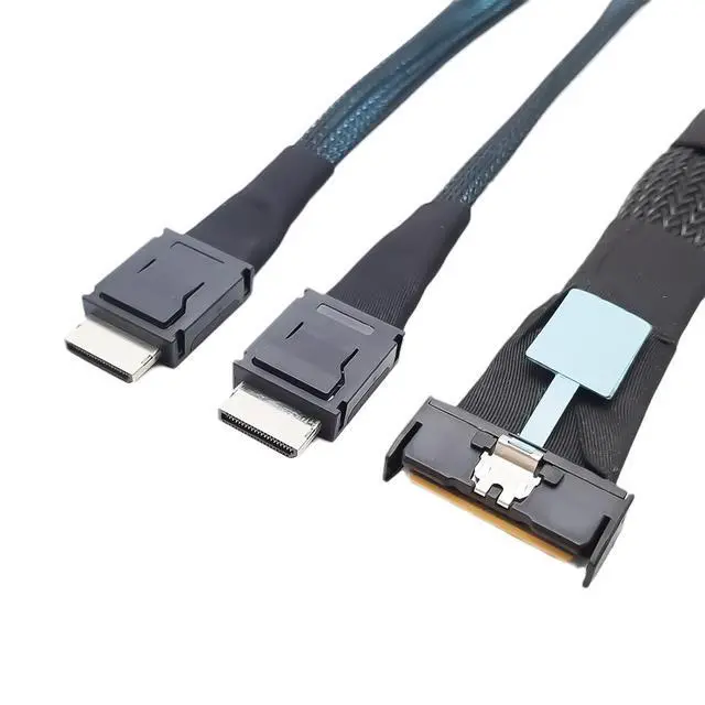 Alt view image 5 of 7 - 8i 74Pin to Two 8611 Interfaces Conversion Adapter Cable Extender Cord for Hard Disk Server Cable 50CM