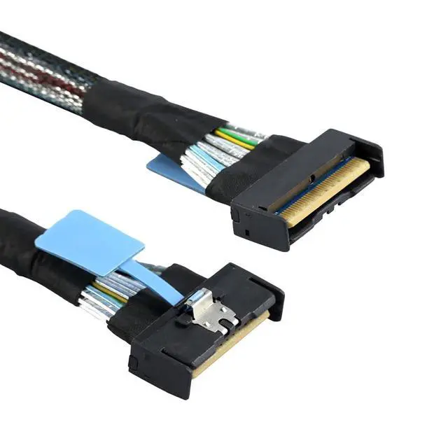 Alt view image 6 of 7 - High Speed 8i 74P Male to 2xSFF 8654 4I Male Extension Cable Adapter Cable Data Transfer Server Cable