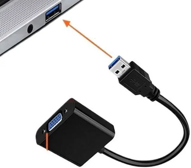 Alt view image 2 of 4 - USB 3,0 Zu VGA Adapter Externe Video Karte Multi Display Win 7/8/10 Desktop PC M>oni>tor