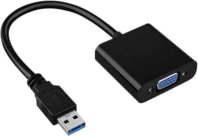 Alt view image 2 of 4 - USB to VGA Converter Projector Conversion Cable USB3.0 to VGA Interface External Graphics Card Expansion Display Screen Data cab(BK)
