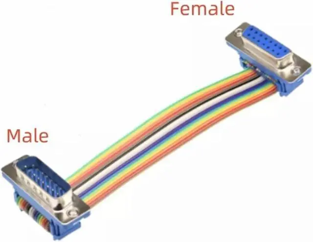 Alt view image 3 of 3 - 1pcs DB9 DB15 DB25 DB37 DIDC 9 15 25 37Pin Male Female Cable D-SUD Serial Port Connector Adapter RS232(DB37,Female to Female_80CM)