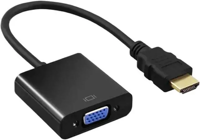 Alt view image 2 of 4 - 2025 HDMI V/GA Adapter 1080P Digital to Analog Converter Cord for X/Box P;S/4 TV Box to Projector Displayer HDTV(Black 3.5mm Cable)