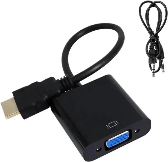 Main image of 2025 HDMI V/GA Adapter 1080P Digital to Analog Converter Cord for X/Box P;S/4 TV Box to Projector Displayer HDTV(Black 3.5mm Cable)