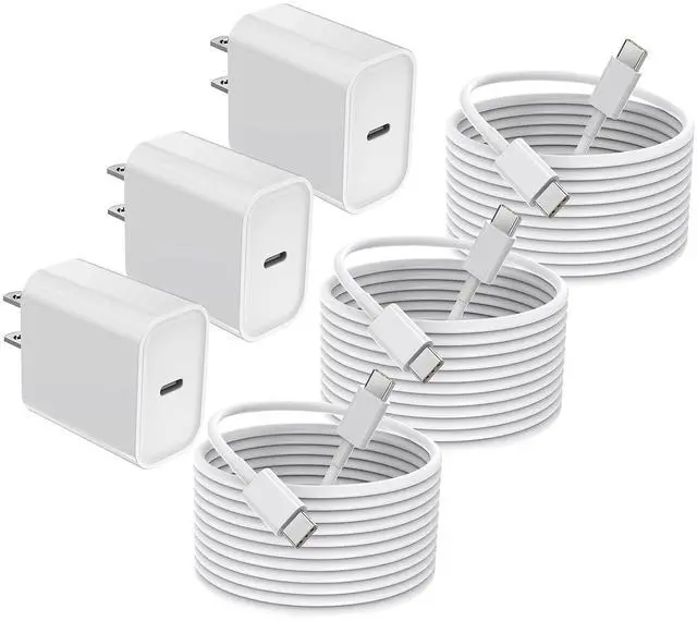 Main image of iPhone 16/15 Charger Fast Charging 20W USB Type C Charger Block 3Pack C Chargers Fast Charging Cord 10FT Long Charger Cable for iPhone16/16 Plus/16 Pro/16 Pro Max,iPhone 15,iPad Pro 12.9"/11",iPad Air