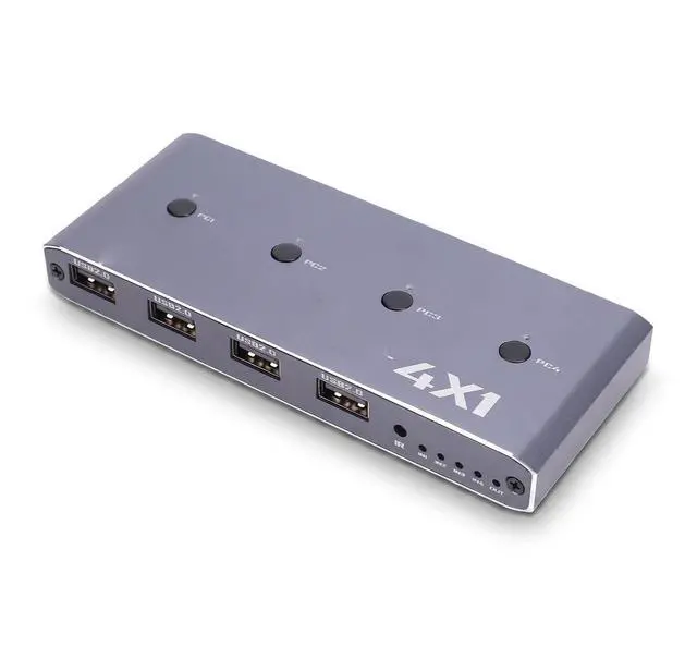 Main image of 4K HDMI KVM Switches 4x1, 48Gbps High Speed USB 2.0 Hub, CEC VRR ALLM QFT, with 4 HDMI Cables & Remote, for PC Laptop Monitor TV