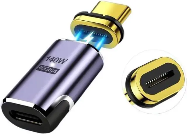 Alt view image 3 of 3 - USB4.0 USBC to Type C Adapter 140W 40Gbps Spring Coil Converter Cable 8K@60Hz USB-C Adapt(AS Show 2)