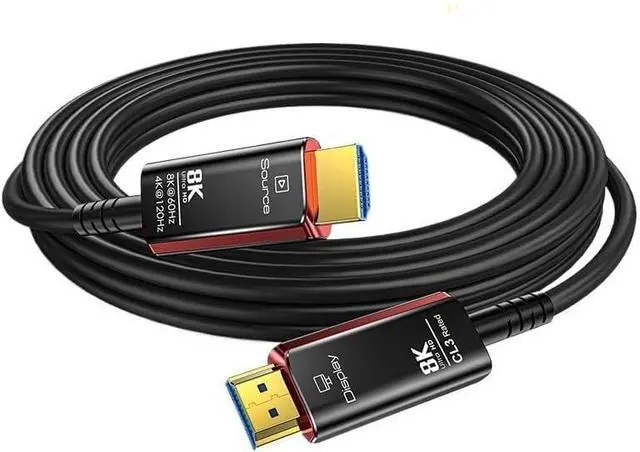 Main image of HDMI Cables 50FT,8K HDMI 2.1 Fiber Optic Cable CL3 Rated,48Gbps 8K@60 4K@120Hz/144Hz, HDCP(CL3 Rated,40m)