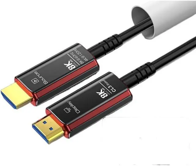 Alt view image 5 of 5 - HDMI Cables 50FT,8K HDMI 2.1 Fiber Optic Cable CL3 Rated,48Gbps 8K@60 4K@120Hz/144Hz, HDCP(CL3 Rated,40m)