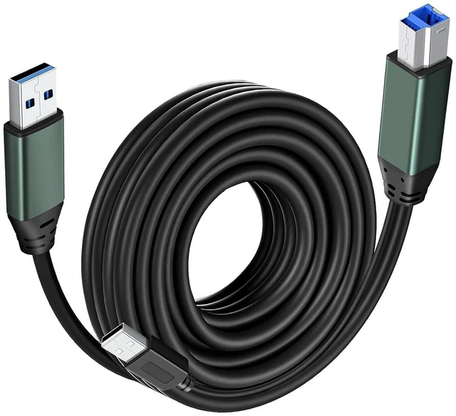 Main image of Kumiho USB 3.0 Printer Cable A Male to B Male 30Ft/10M Compatible with Scanner, Printers, Desktop External Hard Drivers and More