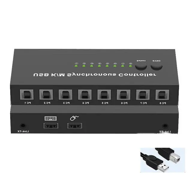 Main image of KVM Switch/Distributor - 4/8/16 Port USB Keyboard Mouse Sync Controller, Multi Open Synchronizer, DNF Game Control Synchronizer, for Windows/Linux/Android/Netware Operating System(8 Ports)