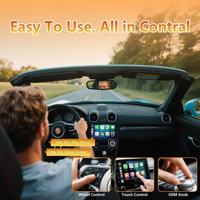 Alt view image 6 of 7 - 4 in 1 Wireless Carplay Adapter, Wired to Wireless Adapter for Car Play& Android Auto&Airplay&Mirror Link,USB-A Plug with Type-C Extension,Mini Size and Compact