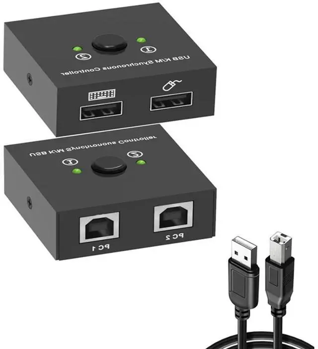 Main image of 2PCS Synchronizer - 2/8 Ports KVM Switch/Distributor, DNF Multi Open Synchronizer, USB Keyboard Mouse Sync Controller, Plug and Play Game Controller(2 Ports)