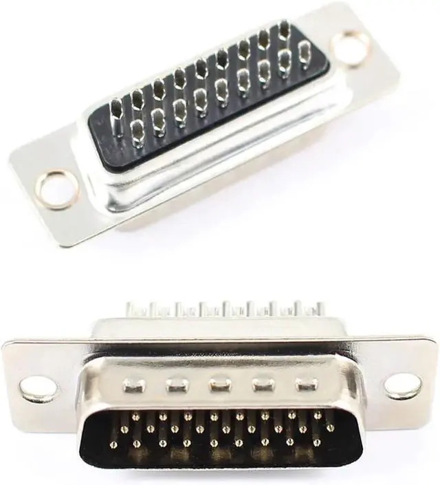 Alt view image 5 of 6 - 5pcs 15 26 44 50 62 Pin Male Female Solder Type Connector Mount Serial Port Adapter 3 Rows DB15 DB26 DB44 DB50 DB62(50P Female Black)