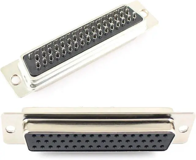 Alt view image 6 of 6 - 5pcs 15 26 44 50 62 Pin Male Female Solder Type Connector Mount Serial Port Adapter 3 Rows DB15 DB26 DB44 DB50 DB62(50P Female Black)