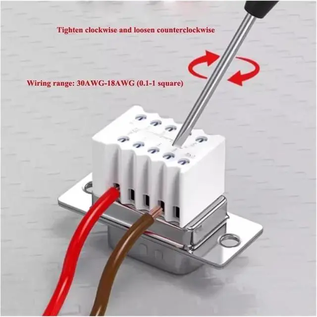 Alt view image 2 of 3 - 9Pin RS232 Connector DB9 Male Female Solderless Plug Industrial Universal 485/422 Serial Port Adapter(Male-Solid Pin)