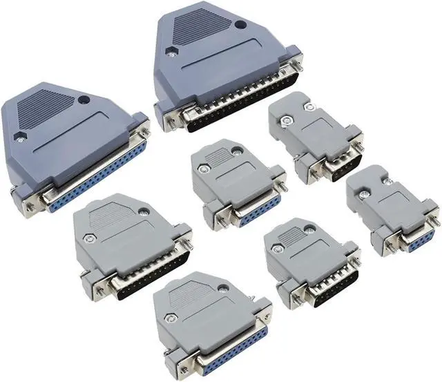 Alt view image 2 of 7 - DB9 DB15 DB25 DB37 Adapter Connector Serial Plug Connectors Hole pin Female Port Socket Plastic Case(Set 9P Male,10PCS)