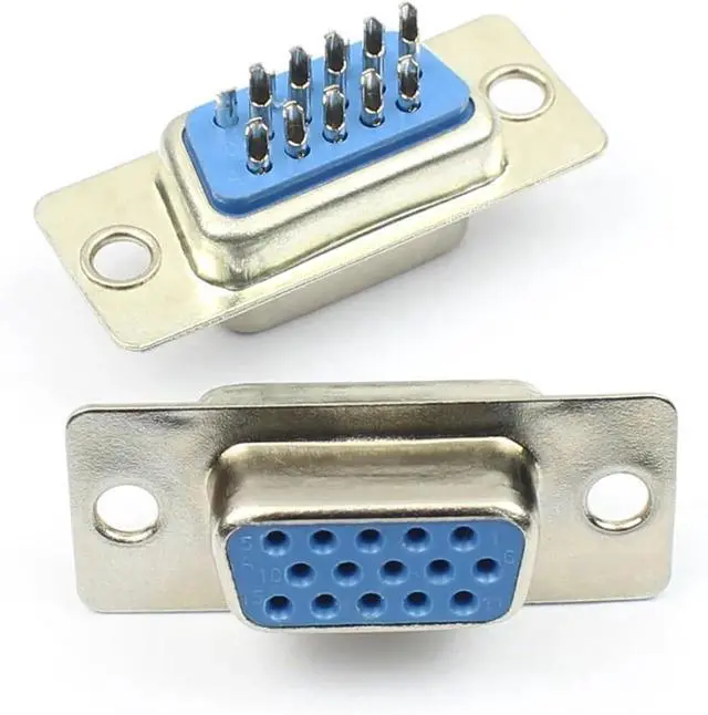 Alt view image 3 of 6 - 5pcs 15 26 44 50 62 Pin Male Female Solder Type Connector Mount Serial Port Adapter 3 Rows DB15 DB26 DB44 DB50 DB62(50P Female Black)