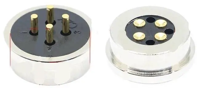 Main image of USB Male Female 4P Pogopin Magnetic Connector 24AWG Strong Suction Fast Charge Power Data Adapter(12mm-4pin-usb Female)