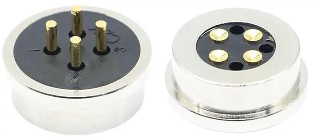 Alt view image 5 of 6 - USB Male Female 4P Pogopin Magnetic Connector 24AWG Strong Suction Fast Charge Power Data Adapter(12mm-4pin-usb Female)