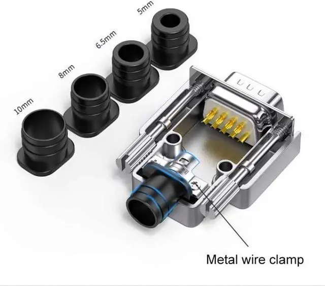 Alt view image 3 of 4 - Metal DB9 Female Male Connector D-SUB 9Pin Serial Port RS232/485 Plug 9-pin Com Interface Soldering Header Adapter(SM)