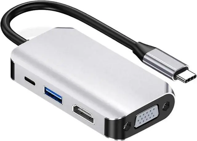 Alt view image 3 of 4 - USB C TY>pe to HDMI-Compatible 4K Adapter V/GA USB3.0 Video Converter PD 100W Fast for Pro S9 S10(4 in 1 100w)