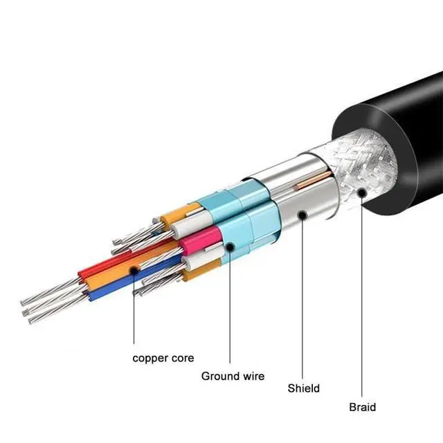 Alt view image 3 of 5 - DB9 RS232 Serial Straight Cable 9pin to 3-cores Gold Plated Plug Connector Male Female Nickel Plated Data Cable(Female Nickel Plated,1.5 Meters)