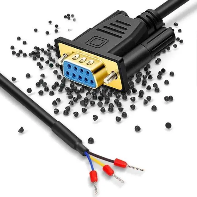 Alt view image 5 of 5 - DB9 RS232 Serial Straight Cable 9pin to 3-cores Gold Plated Plug Connector Male Female Nickel Plated Data Cable(Female Nickel Plated,1.5 Meters)
