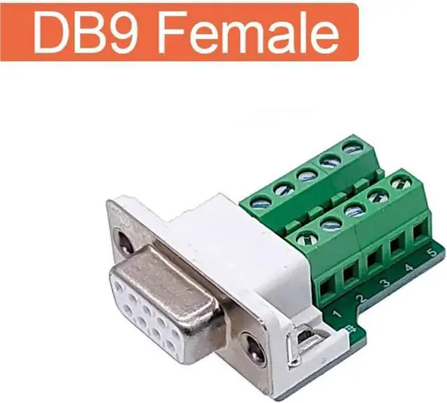 Alt view image 2 of 6 - DB9 Connector Terminal RS232 RS485 Adapter Signals Interface Converter Male Female COM D Sub 9Pin 1Pcs(Golden Female)