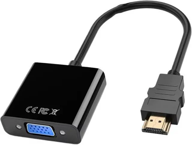 Alt view image 2 of 3 - HDMI to V/GA Adapter Cord for Projector DTV TV HDVD DP Male to Female Converter(White 1 PCS)