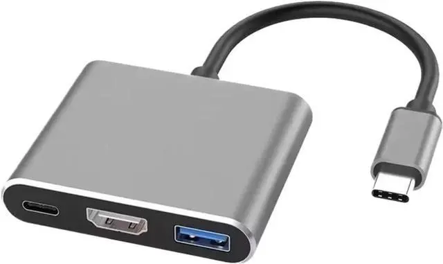 Main image of USB C to HDMI-Compatible V/GA TY>pe Digital AV Multiport Adapter 3 Converter to 4K 1080P Fast for(Gray 3 in 1)