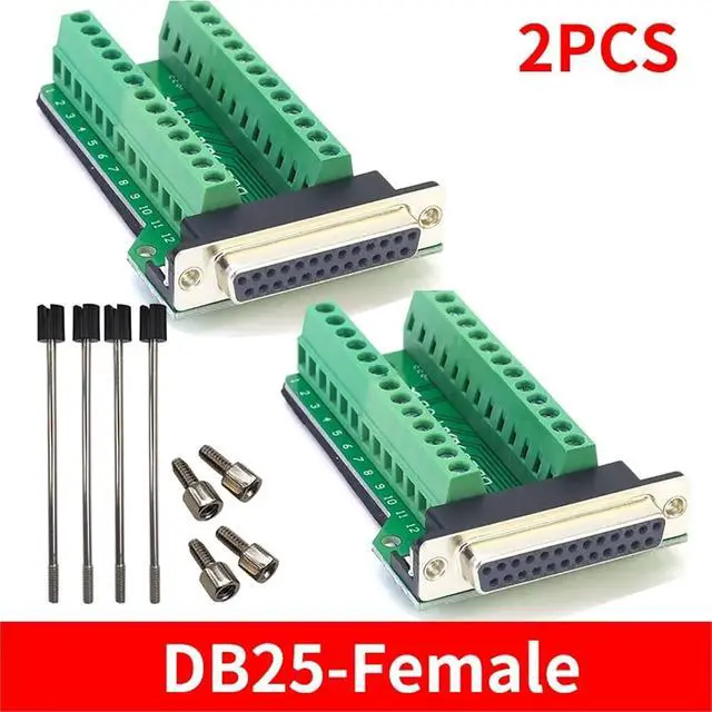 Alt view image 2 of 7 - Thin DB25 Solder Free Male and Female 25PIN Connector Adapter Board Terminal Serial Port Parallel Plugs 1Pcs(3)