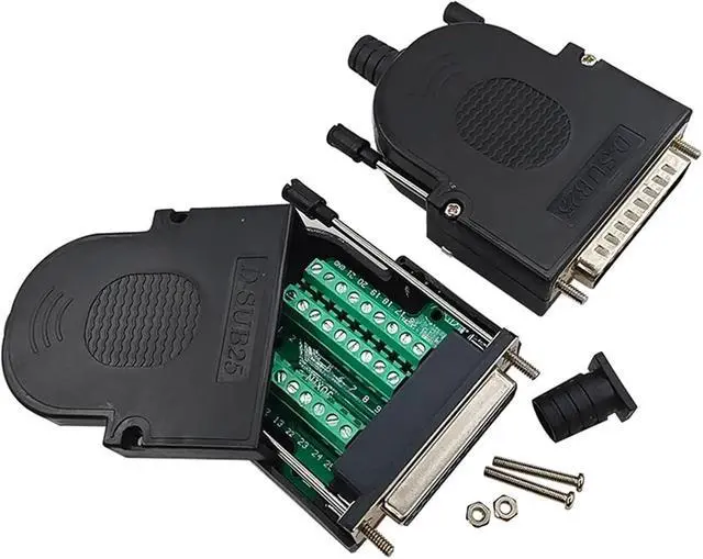 Alt view image 4 of 7 - Thin DB25 Solder Free Male and Female 25PIN Connector Adapter Board Terminal Serial Port Parallel Plugs 1Pcs(3)