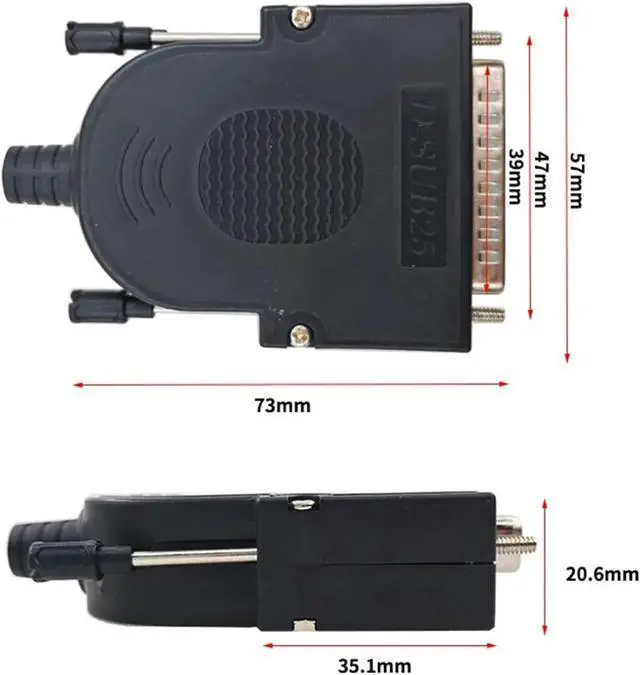 Alt view image 7 of 7 - Thin DB25 Solder Free Male and Female 25PIN Connector Adapter Board Terminal Serial Port Parallel Plugs 1Pcs(3)