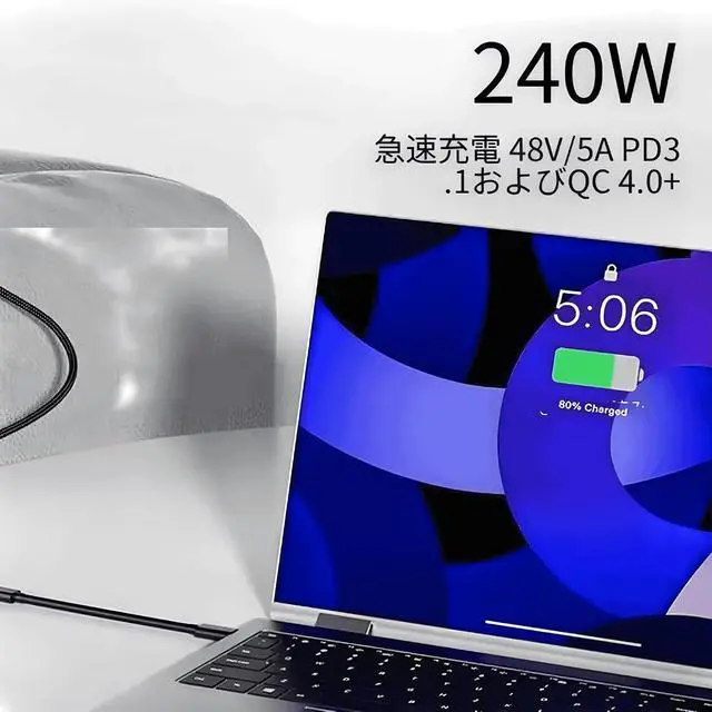 Alt view image 3 of 7 - 10ft/3M USB-C Male to Female Extension Cable - Thunderbolt 4/USB4/3 Compatible, 40Gbps, 8K@60Hz, 140W PD Fast Charging for M-acBook Pro, Monitors & Type-C Devices