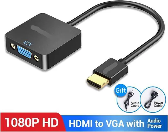Alt view image 2 of 5 - HDMI to V/GA Adapter Male to Female Converter 1080P to with 3.5 Ja-ck Cord for TV Box to(Other)