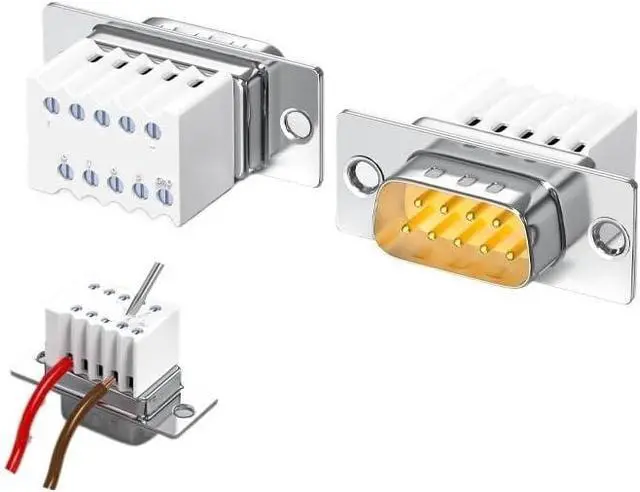 Main image of MI /*NI DB9 Solderless Joint 9Pin Male Female Connector Upgraded RS232 Serial Port Adapter 485/422 all Plug Industrial Grade(MH-Solid Pin)