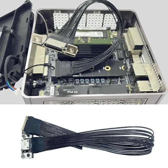 Alt view image 2 of 7 - to 4i SFF8611 Extension Cable Silver Plating Wire for Desktop and Notebook Conversion with Optional Length