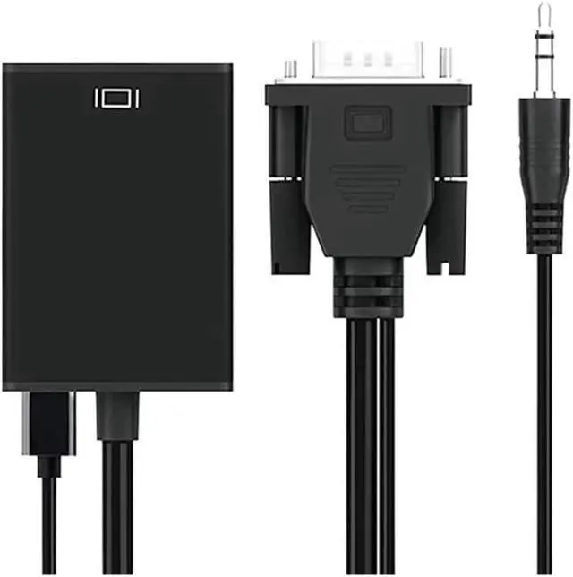 Alt view image 2 of 4 - V/GA to HDMI-Compatible Converter Adapter Cord 1080P with Output HD for PC to HDMI Projector