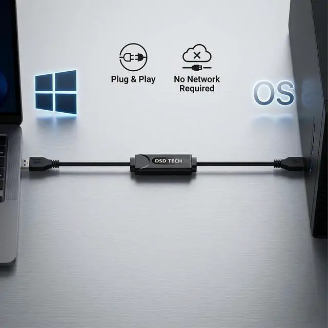 Alt view image 4 of 7 - DSD TECH SH-K03A USB 3.0 Data Link Cable, 5Gbps Fast File Transfer & KM Sharing, Win and Mac, 10ft