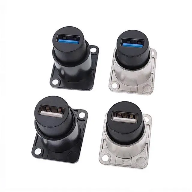 Alt view image 3 of 5 - Metal USB 2.0 3.0 D Type Female to Female Connector Panel mounting USB Socket(6,3.0)