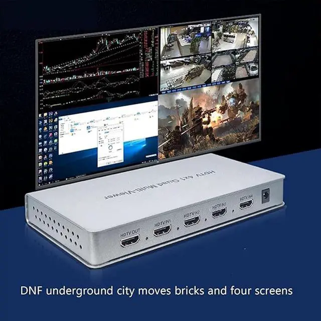 Alt view image 4 of 7 - KVM Switch - 4/16 Ports Split-Screen Synchronizer, Screens Split Control KVM Switch//Distributor, USB Keyboard Mouse Sync Controller, HDMI Screen Splits Controller(4 Ports)