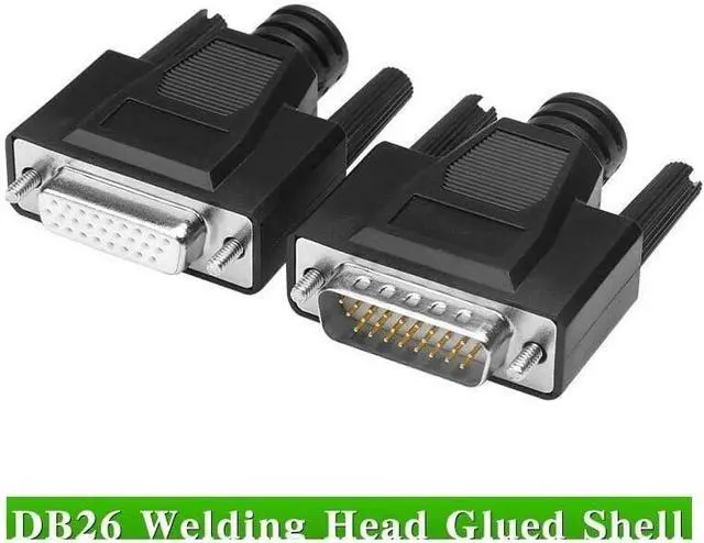 Alt view image 2 of 7 - 1pc DB26 Soldering Connector D-SUB HDB26 3 Rows of 26 Pin Plug DB26 Black Male Female Welding Wire Type Connectors(Male-SS)