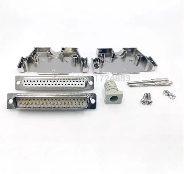 Alt view image 5 of 6 - DB37 Metal Connector D Sub Gold Plated Brass contactor 37 pin Hole Port Socket Female Male Adapter 2 Row(Female)
