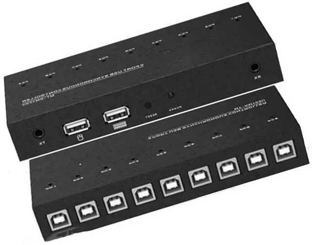 Main image of 4/8/9/16 Port USB Synchronizer/Sharer, USB Keyboard Mouse Sync Controller, KVM Switch/Distributor, DNF Game Control Synchronizer, for Windows/Linux/Android/Netware Operating System(9 Ports)