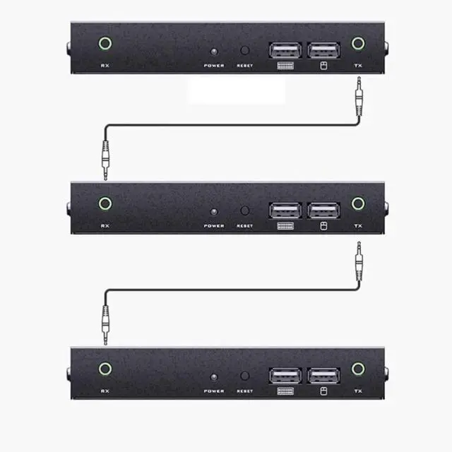 Alt view image 5 of 7 - 4/8 Port USB Synchronizer - KVM Switch/Distributor, DNF Multi Open Game Control, Keyboard Mouse Sync Controller, Plug and Play, for Tudios, Security, Offices(4 Ports)