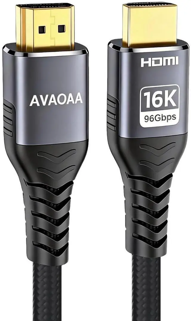 Main image of Avaoaa 16K HDMI Cable 2.2 96Gbps 16.4FT, Ultra High Speed Cable Support 8K/4K 240Hz 144Hz 120Hz 60Hz eARC HDR10+ HDCP2.3 HDMI Cord Compatible with PS5/Xbox/Switch 2/Roku TV/Mac Monitor Laptop DVD
