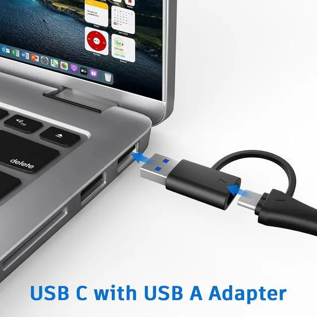 Alt view image 3 of 5 - KYY USB-C to USB-C Cable & USB-A Adapter, Video Output Monitor Cable, PD Fast Charging, for X90D / X90G Monitors, 3ft, Black