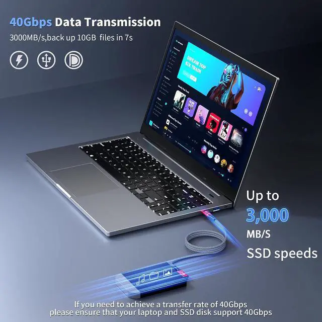 Alt view image 2 of 7 - USB C Camera Tethering Cable for Right Angle Thunderbolt 5 Cable 10FT, Support 40Gbps, 240W PD, 8K@60Hz, 4K@144Hz for Thunderbolt 4, iPhone 17, USB4, Canon, Sony, Nikon, Fuji, Mac mini M4