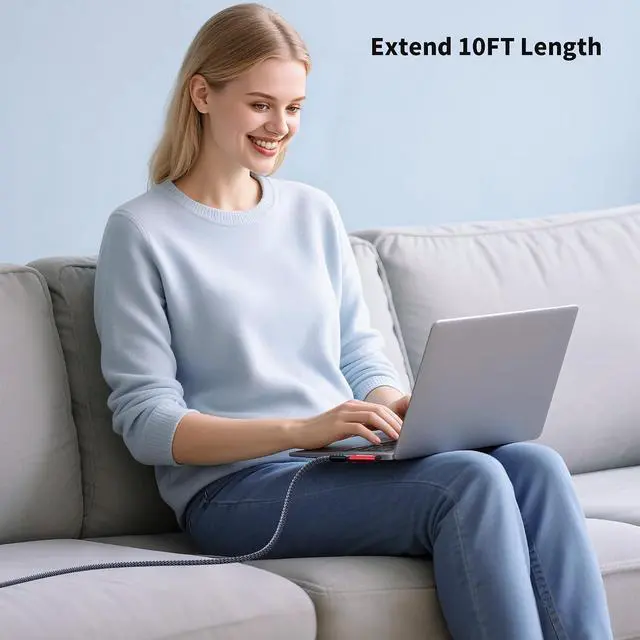 Alt view image 7 of 7 - USB C Camera Tethering Cable for Right Angle Thunderbolt 5 Cable 10FT, Support 40Gbps, 240W PD, 8K@60Hz, 4K@144Hz for Thunderbolt 4, iPhone 17, USB4, Canon, Sony, Nikon, Fuji, Mac mini M4